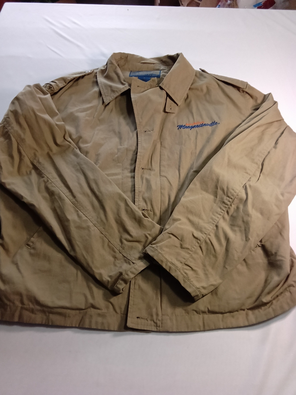 Margaritaville Men's XL Tan Lightweight Shirt Jacket